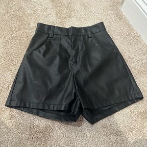 Tiger Mist Faux Leather Shorts